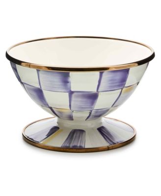 Violet Check Handmade Ice Cream Dish