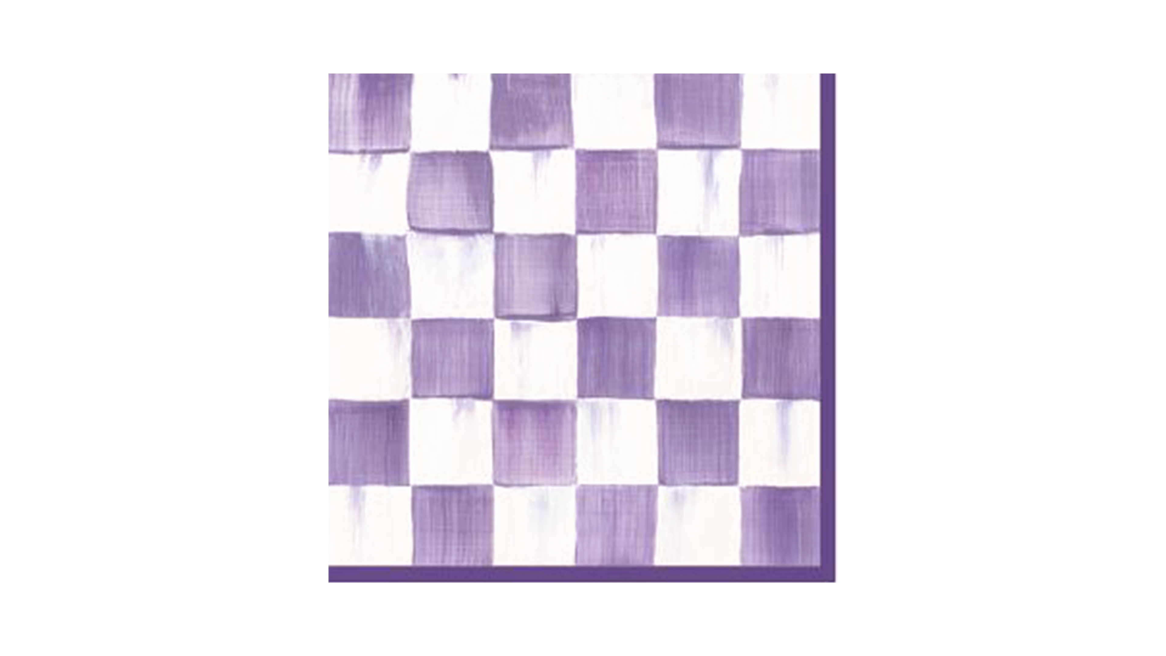 MacKenzie-Childs Violet Check Cocktail Paper Napkins, 20-Pack