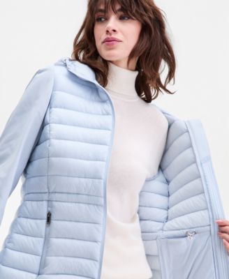 Women's Mixed-Media Packable Coat