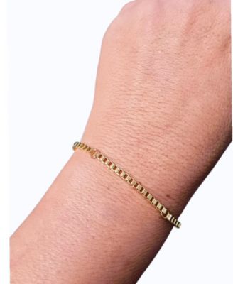 Gold-Tone Box Chain Flex Bracelet