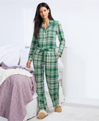 Women's Flannel Wide Leg Sleep Pants