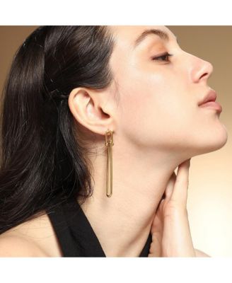 Women's The Paperclip Drop Earrings - California Gold