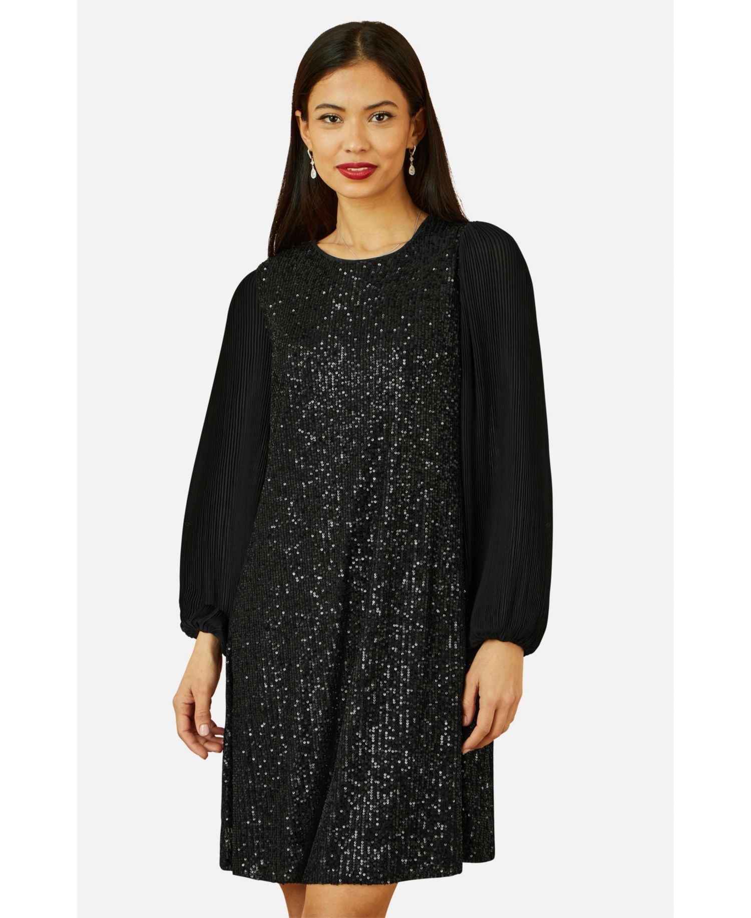 Women's Velvet Sequin Tunic Dress