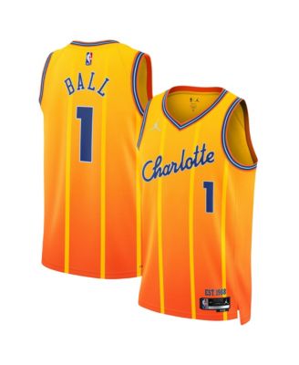 Nike - Men's and Women's Lamelo Ball Orange Charlotte Hornets 2025/26 City Edition Swingman Jersey