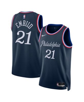 Nike - Men's and Women's Joel Embiid Navy Philadelphia 76ers 2025/26 City Edition Swingman Jersey