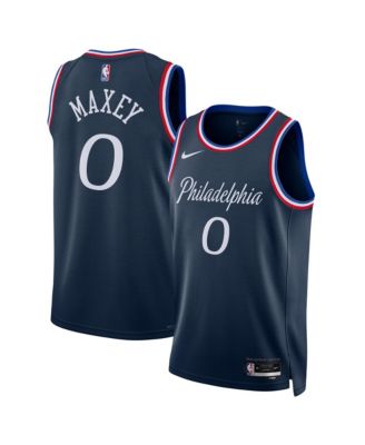 Nike - Men's and Women's Tyrese Maxey Navy Philadelphia 76ers 2025/26 City Edition Swingman Jersey