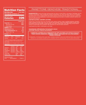 Panettone Genovese Candied Fruits and Raisins, 35.27 oz