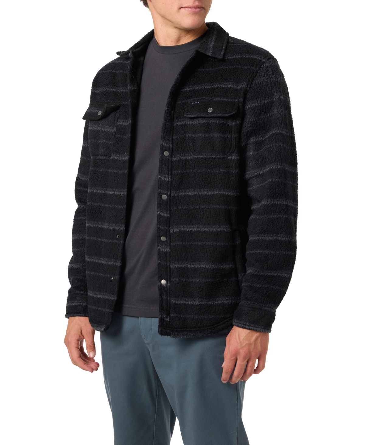 O'Neill Men's Glacier High Pile Button-Up Overshirt