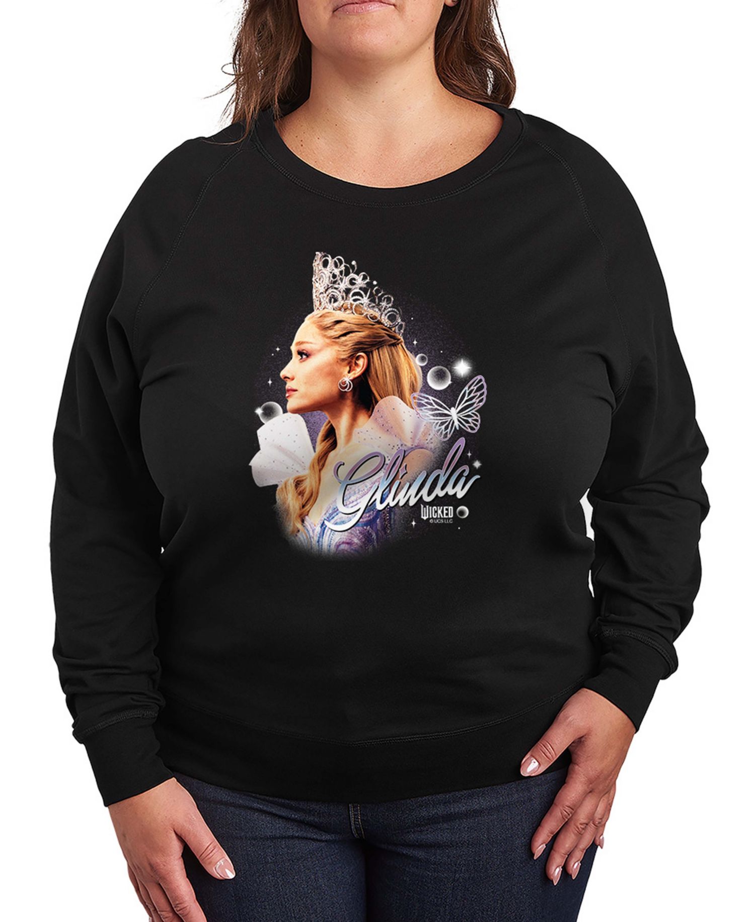 Plus Size French Terry Long-Sleeve Pullover