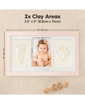 Duo Baby Hand and Footprint Kit, Baby Handprint Kit, Newborn Photo Frame, Baby Keepsake for New Mom