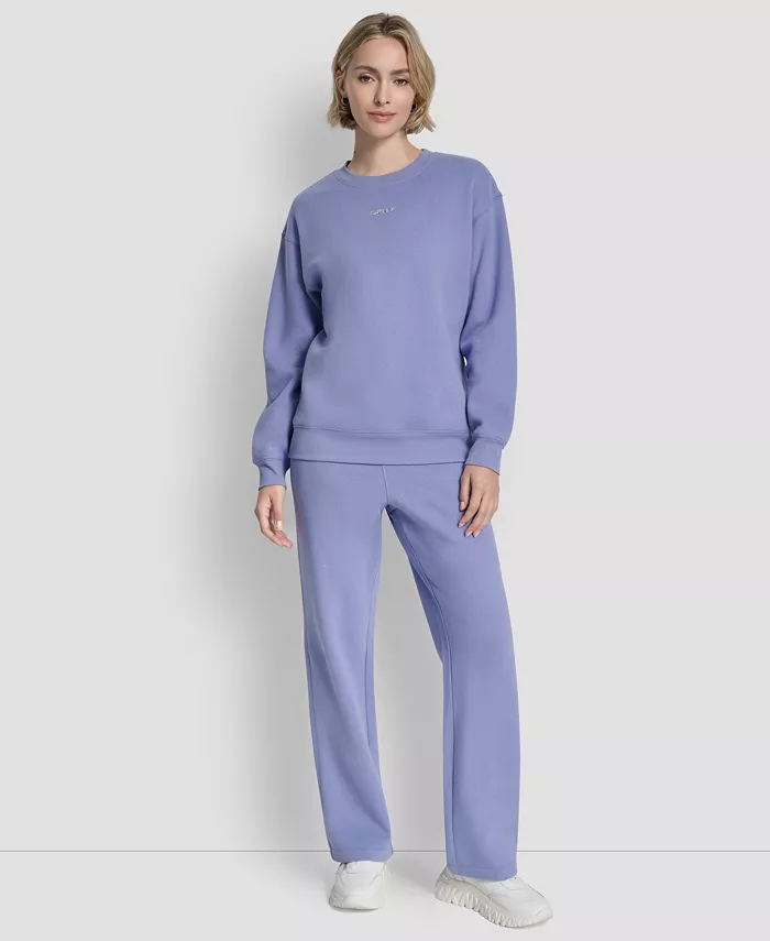 Women's Metallic Crew Neck Sweatshirt - thumbnail 2