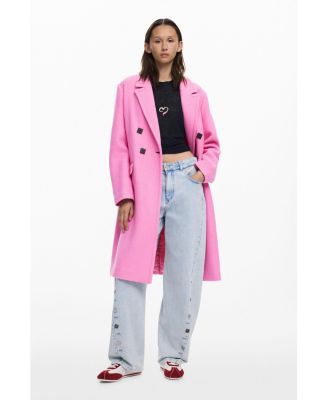 Women's Double-breasted coat with buttons