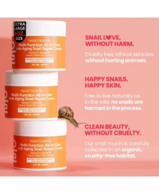 Korean Skin Care Multi-Function All-In-One Anti-Aging Snail Mucin Repair Cream 4 oz. K Beauty Skincare