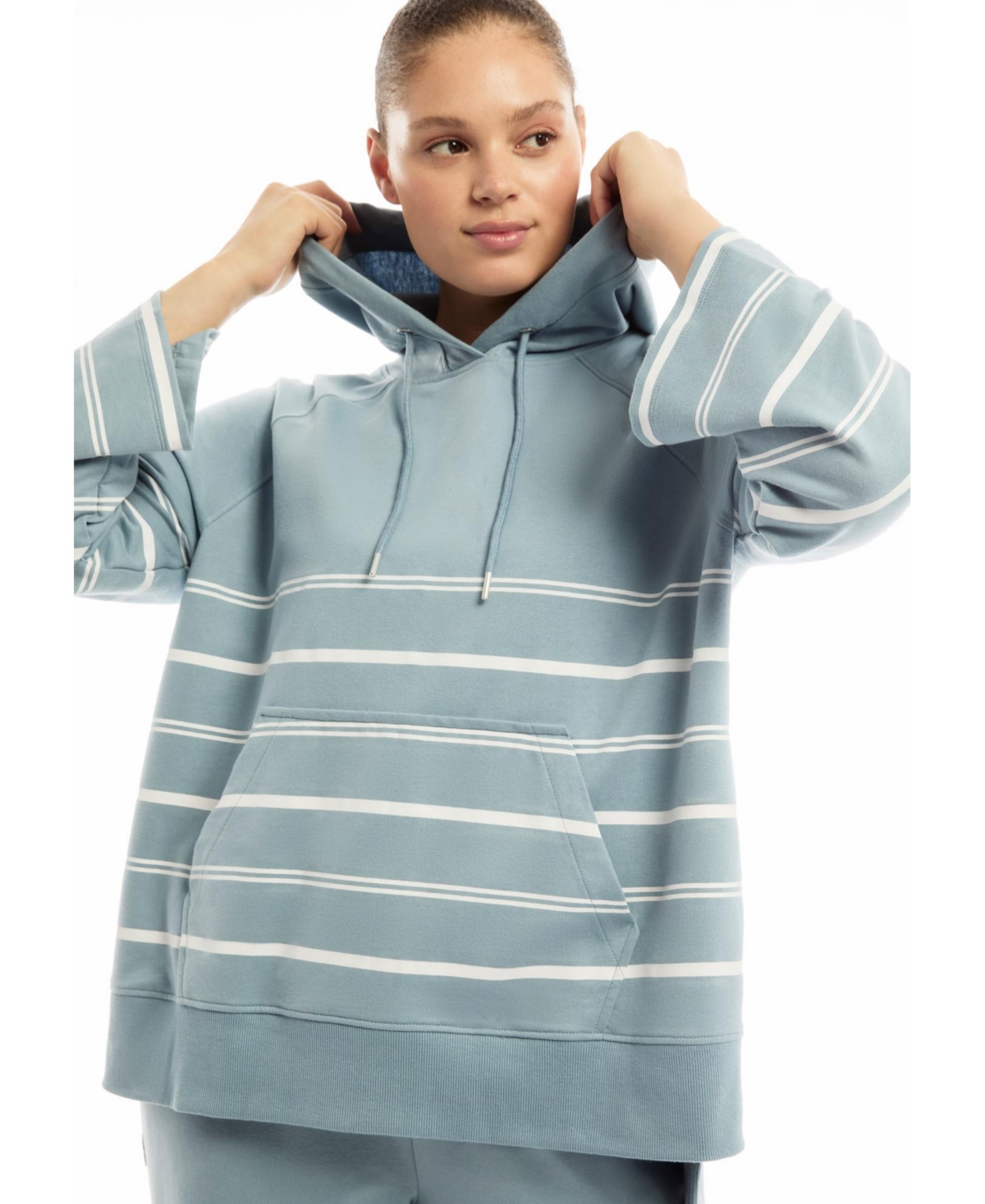 June & Vie Women's June + Vie Bell-Sleeve French Terry Sweatshirt