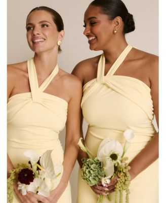 Women's Halter Neck Stretch Bridesmaid Dress