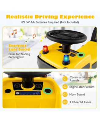 Kids Ride On Police Push Car With Lights Sounds And Under Seat Storage