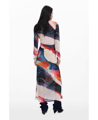 Women's Long dress with waves