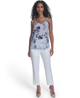 Women's Printed Metallic Dot Camisole Top