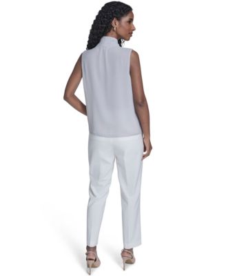 Women's Sleeveless Chiffon V-Neck Top