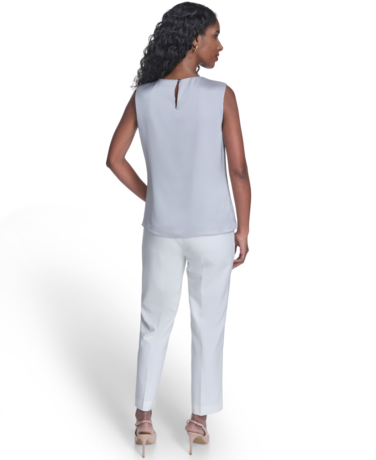 Calvin Klein Women's Solid Sleeveless Crewneck Top