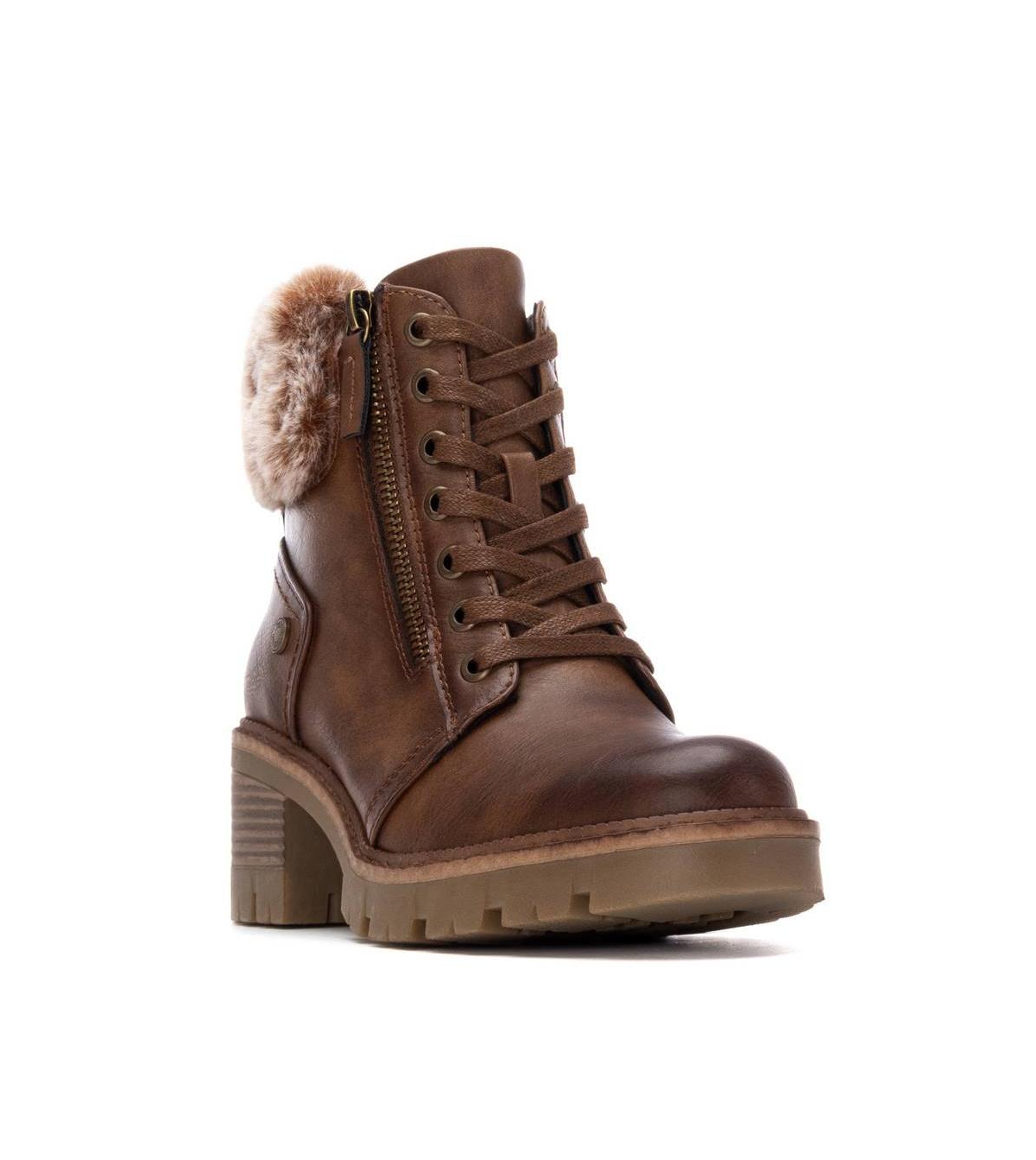 Xti Women's Block Heel Combat Booties Refresh Collection By Xti