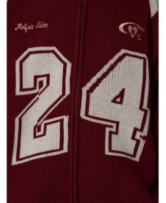 Women's 24 Jacquard Zip Up Cardigan