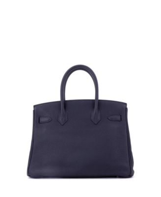 Birkin 30 Handbag Verso Togo with Palladium Hardware