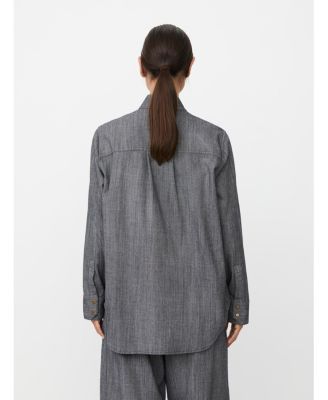 Women's Long Sleeve Neck Tie Shirt