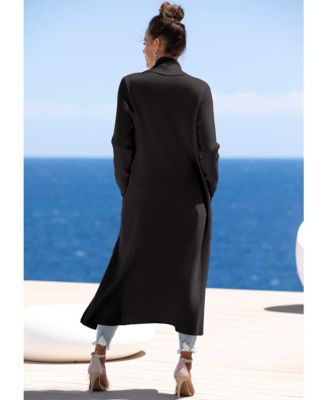 Women's Long Length Knit Cardigan With Pockets