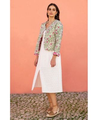 Women's Floral Reversible Cotton Quilted Jacket