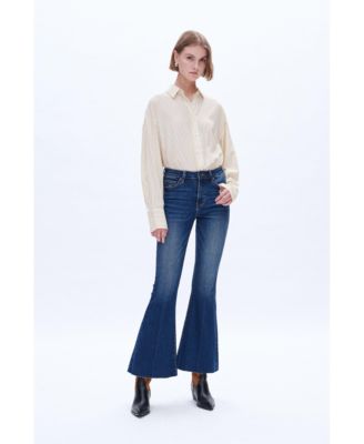 Women's High Rise Flare Leg Denim Jeans