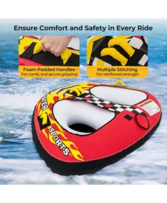 Towable Tube with Quick Connector and Drainage for Boating