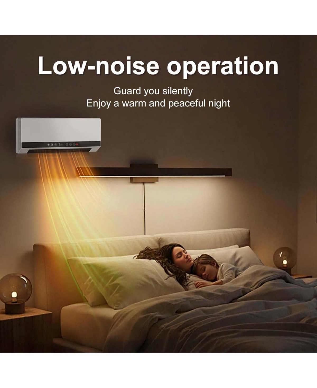 Cowsar 1500W Wall Heater | Dual Heating Settings,Window Indicator, Weekly/24-Hour Timer, Led Touch Screen & Remote Control, IP22 Waterproof