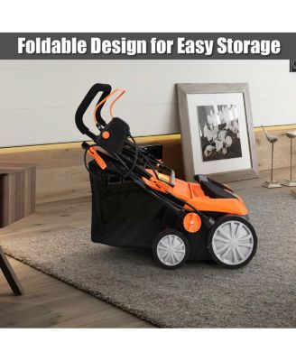 15 Inch 13 Amp Electric Scarifier with Collection Bag and Removable Blades