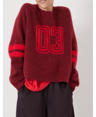 Women's Varsity Jacquard Wool Blend Sweater