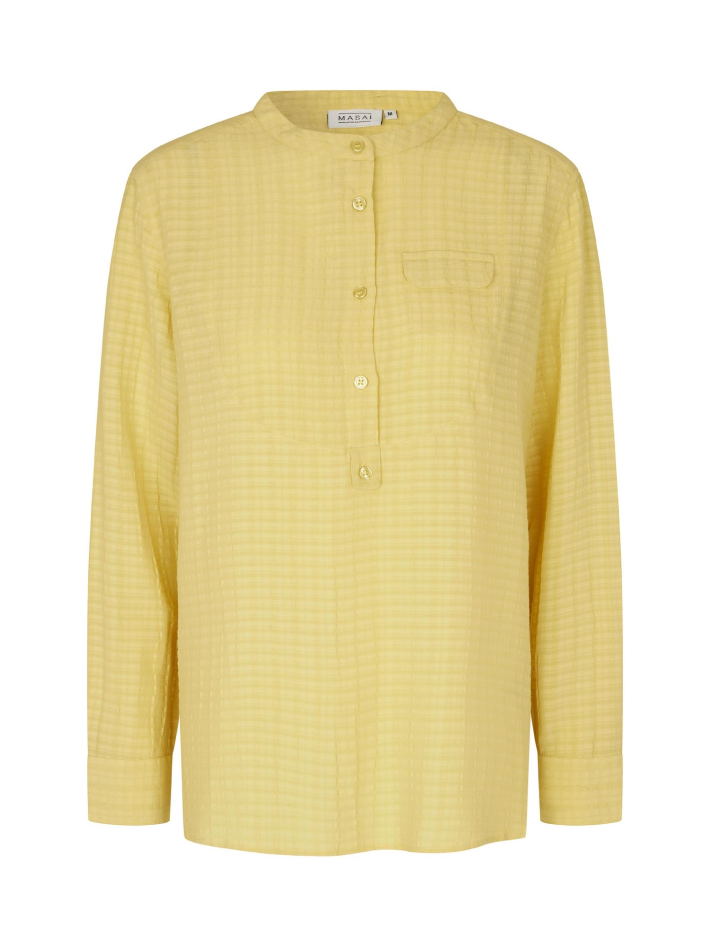 Женская блузка Masai Copenhagen Drystan Long Sleeve Crew Neck, цвет: Приглушённый лаймовый — фото 7