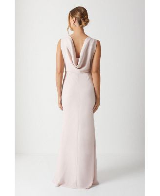Women's Cowl Back Maxi Bridesmaid Dress