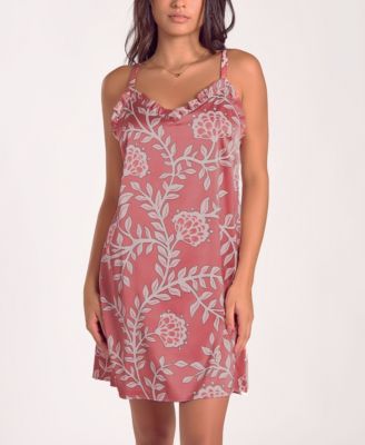 Women's Floral Stretch Woven Sleeveless Nightgown