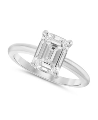 Diamond Emerald-cut Solitaire Engagement Ring (3/4 ct. t.w.) in 14k White Gold