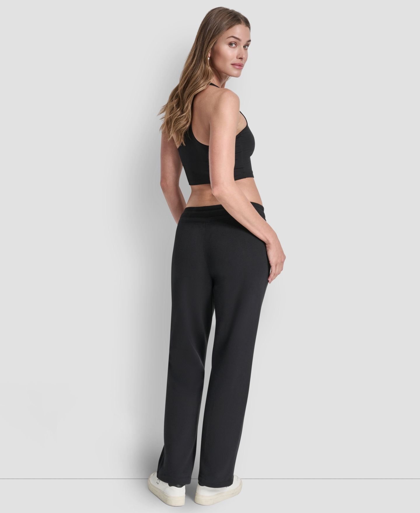 Женские брюки DKNY Metallic Bubble Open Leg Pull-On, цвет: Чёрный — фото 5