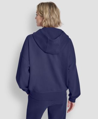 Women's Metallic Bubble Logo Drop Shoulder Pull-On Hoodie