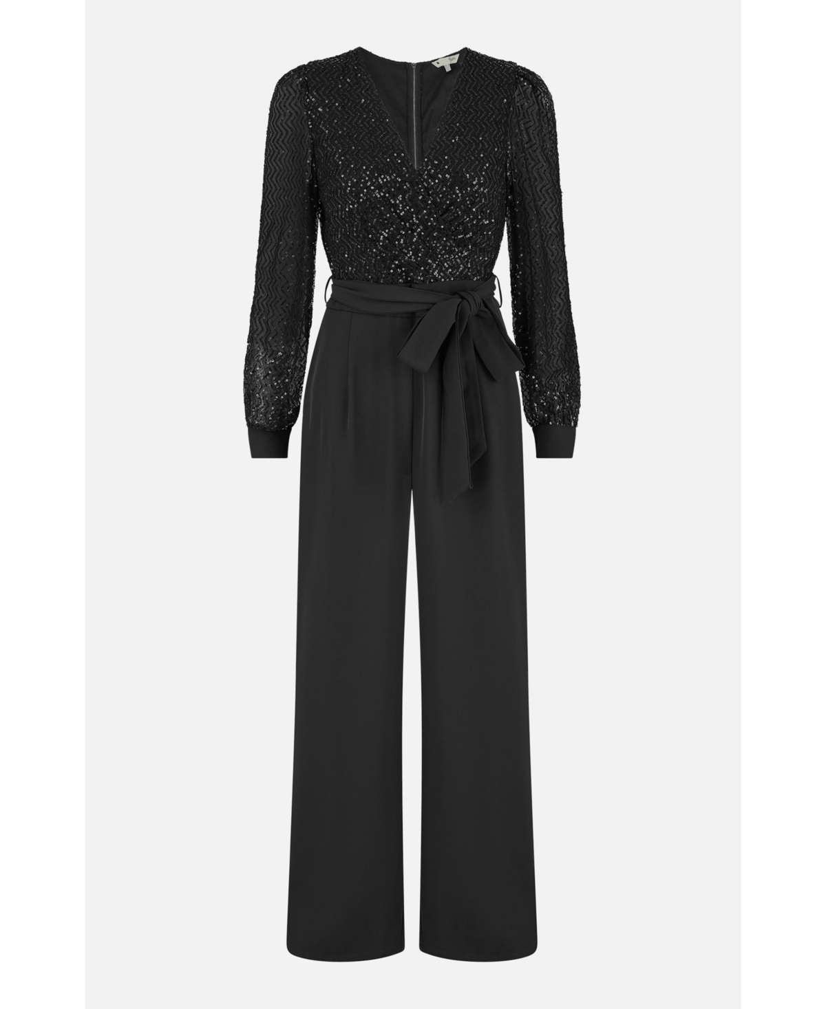 Yumi Women's Sequin Wrap Over Jumpsuit