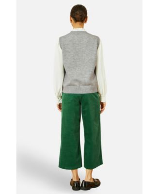 Women's Knitted Flower Sleeveless Sweater Vest