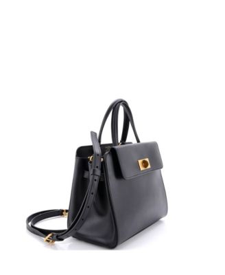 Small Money Top Handle Tote Bag Leather