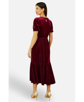 Women's Velvet Midi Dress