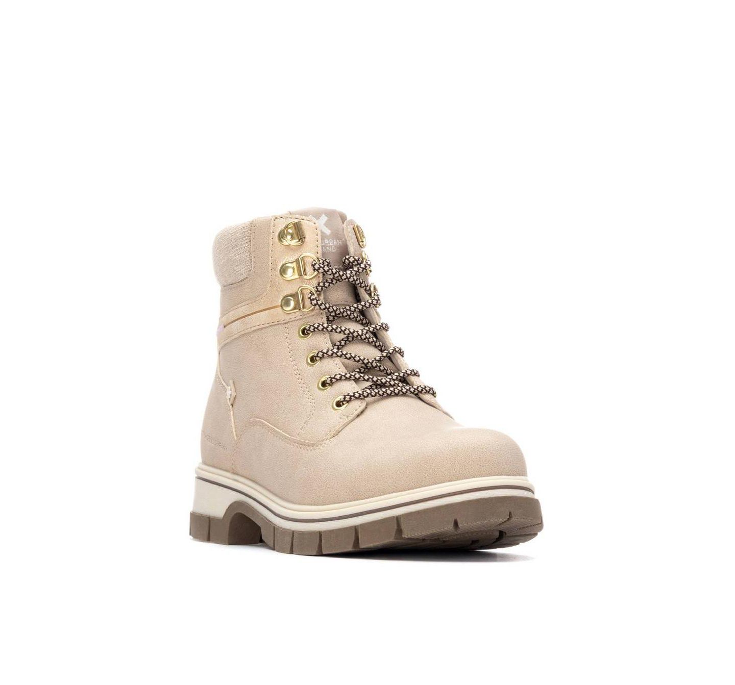 Женские ботинки XTI Ankle Combat Booties, цвет: Бежевый — фото 1