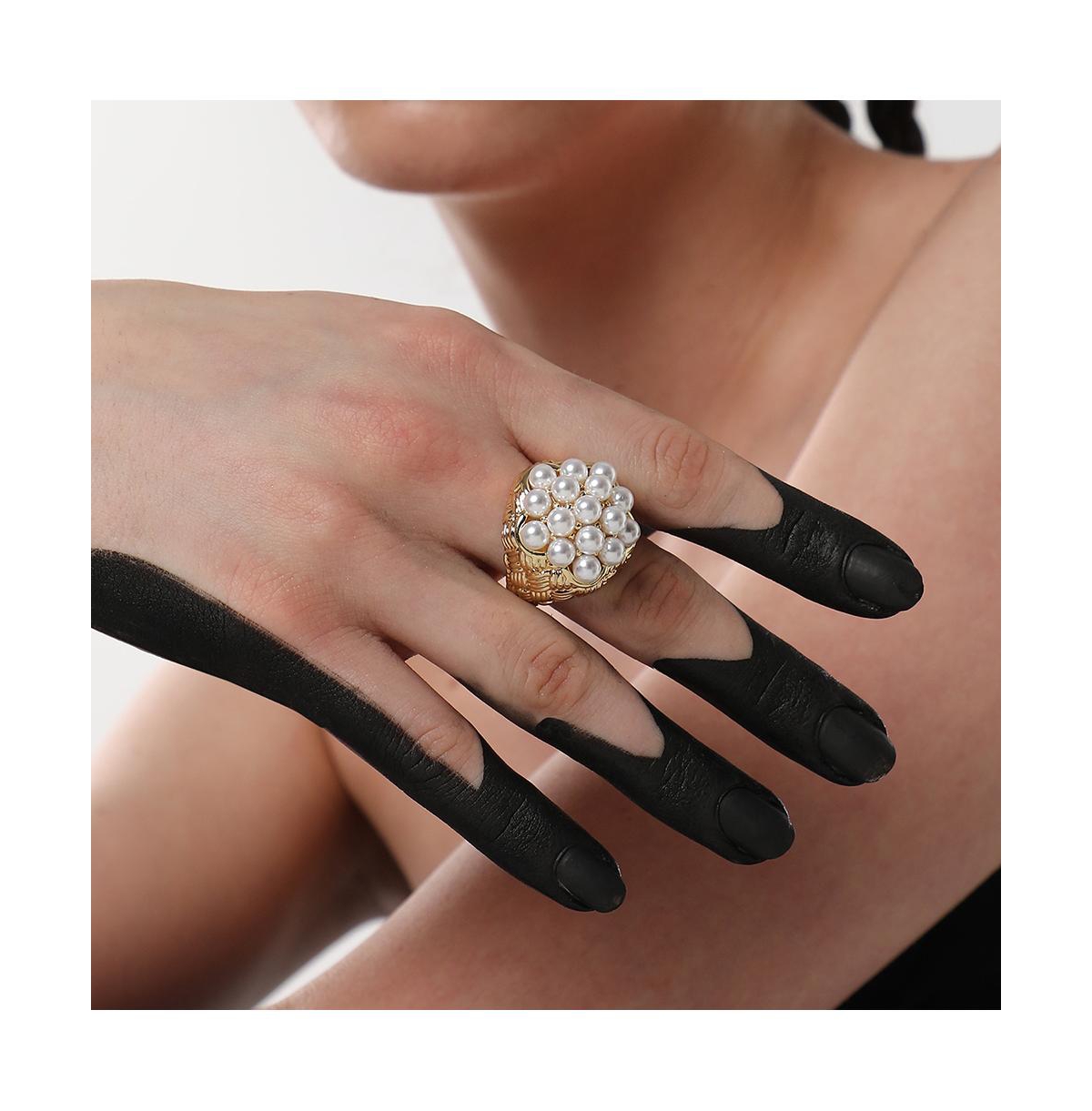 Sohi Women's The Elizabethan Statement Ring