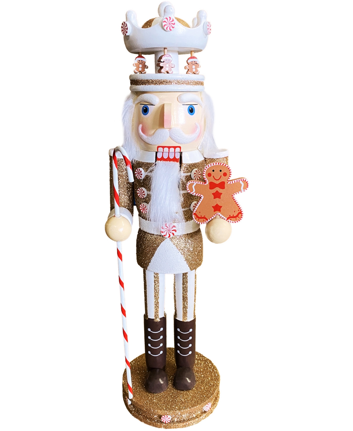 Santa's Workshop 14" Gingerbread King Nutcracker In Brown