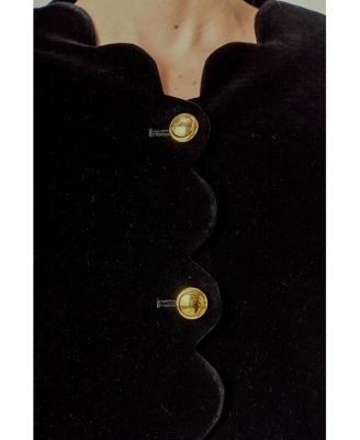 Women's Velvet Scallop Jacket
