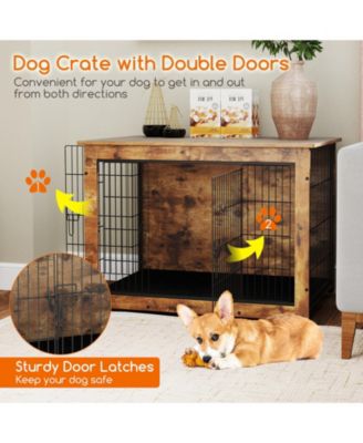 Dog Crate Furniture for Medium/Large Dogs 39'' Indoor Pet House Side End Table